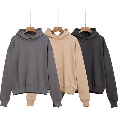 Unisex Women Men Long Hooded Cotton Drop Shoulder Fleece Oversized Hoodie Boyfriend Sweatshirt Fall Winter Loose Warm Pullovers