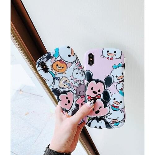 Phone Case Iphone Xr Phone Accessories Disney Anime Cute Doodled Luxury Cartoon Fall Prevention Decorate Iphone 8 Plus Case