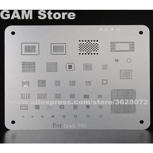 For iPad Pro BGA Stencil RAM Wifi Nand flash Baseband Power Amplifier Audio IC Reball Heat Template Thickening Tin Plant Steel