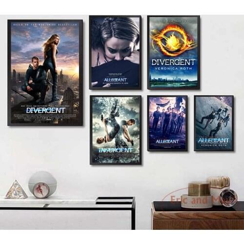 Divergent Movie Classic Comic Posters And Prints Canvas Painting Wall Pictures For Living Room Decorative Home Decor Plakat