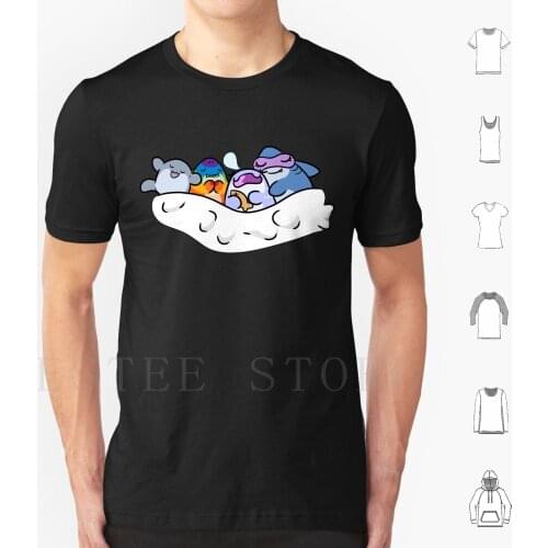 Sleepy Sharks T Shirt Cotton Men DIY Print Sleep Sleepy Sharks Tired Sleepy Sharks Rainbow Rainbow Sharks Bl ? Haj Whale Shark