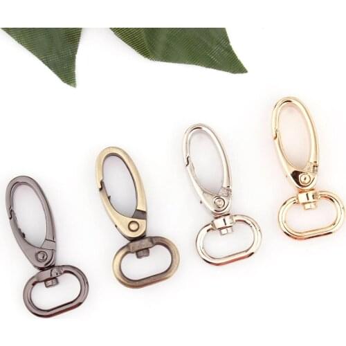 10pcs 16mm Swivel Clasp Metal Swivel Snap Hook Lobster Buckle Push Gate Snap Hook Strap Hook Trigger Hook Bag Hardware