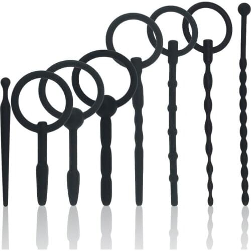 Urethra Catheter Stimulation Stick Insertion Expander Male Silicone Urethral Sound Dilator Sex Toys for Man