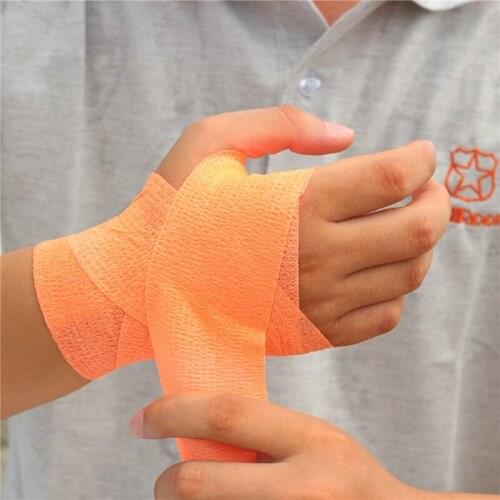 Colorful Self Adhesive Ankle Finger Muscles Care Elastic Medical Bandage Gauze Dressing Tape Sports Wrist Support 5cm