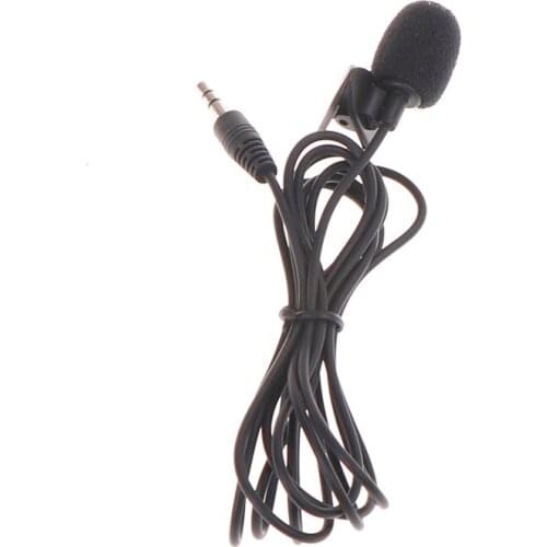 3.5mm Mini Studio Speech Mic Microphone Clip for PC Desktop Notebook 1.5M