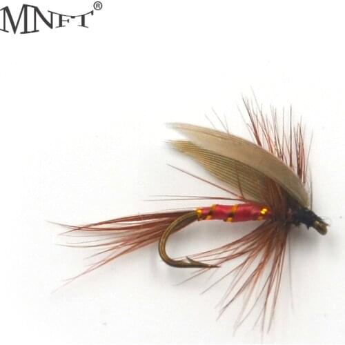 MNFT 10PCS Nymphs Wet Flies Trout Flies Fish Lures Barbed Hooks 12