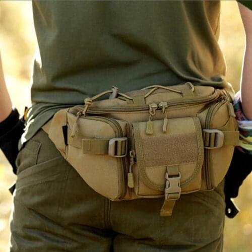 Tactical Men Waist Pack Nylon Hiking Water Bottle Phone Pouch Outdoor Sports Army Military Hunting Climbing Camping Belt Bag