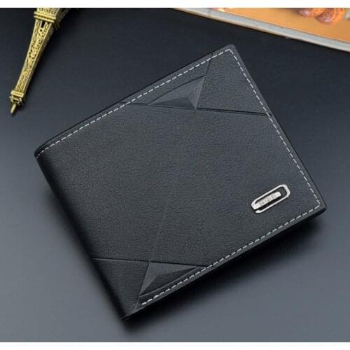 Men Business Leather Billfold Wallet Brand Luxury Short Slim Male Purses Money Credit Card Thin Hombre Billetera Portafoglio