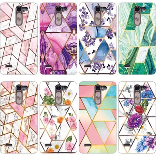 Soft Phone Case for LG G3 Stylus D690N D690 Funda Glossy Colorful Flower Silicone Phone Back Cover Shell