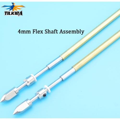 A set Left or Right 4mm Flex Shaft Cable Stainless Steel Drive Dog Prop Nut Prop Shaft Plast Gasket And Brass Tube for RC Boat
