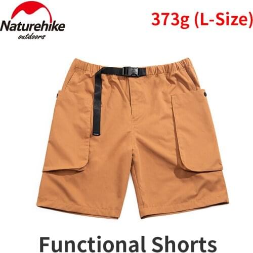 Naturehike Camping Shorts Man Fashion Overalls Pants Sports Casual Loose Pants Adjustable Waistband Big Pocket Hiking Outdoor