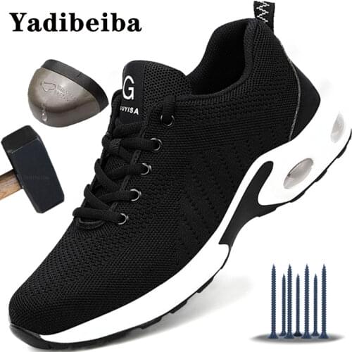 Anti-skid Safety Shoes For Men Work Shoes With Steel Toe Cap Indestructible Safety Boots Mens Work Sneakers Anti-stab Work Boot