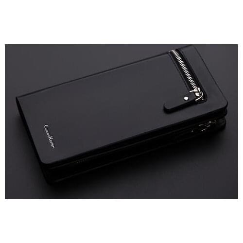 2021 luxury leather men long wallet waterproof mens wallet with chain card holder male clutch purses carteira masculina couro