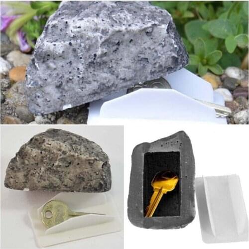Creative Outdoor Spare Garden Key Box 2020 New Rock Hidden Hide In Stone Security Safe Storage Hiding Containers Stone Shape