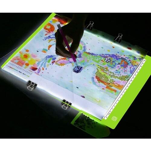 A4/A3 Size Three Level Dimmable Led Light Pad Tablet Eye Protection Easier for Diamond Painting Embroidery Tools Accessories