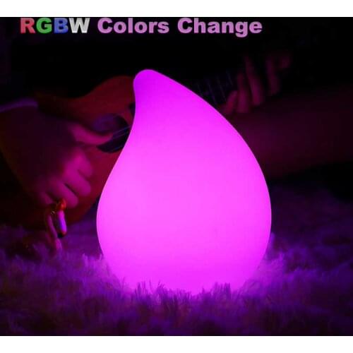Waterproof Indoor/Outdoor Decorative LED Fruit Peach Shape Night Light Remote Control Dimmable RGBW 16 Color Changing Table Lamp