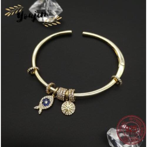 Summer New Womens Zircon Closed Bracelet Cool Luxury Fashion Monaco Exquisite Jewelry Gift 925 Silver