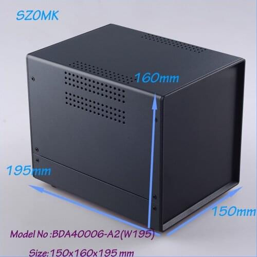 1pcs)150x160x195mm electronic project box extrusion enclosure housing electronic box steel iron housing project case