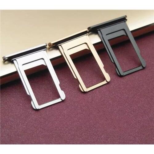 GZM-parts 1 Piece For iPhone 8G 8 Plus 8P 8+ X Nano Sim Card Tray Sim Tray Holder Sim Adaptor Gold/ Silver/ Black
