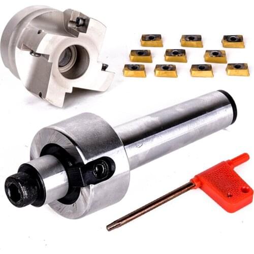 1Pcs MT3-FMB22-M12 Shank 400R 50-22 Face Milling Cutter + 10Pcs APMT1604 Inserts with Wrench For CNC Milling Tool Cutting