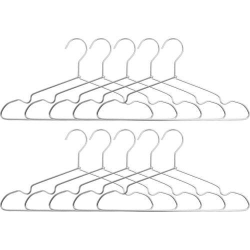 10Pcs Clothes Hangers Aluminium Alloy Coat Hangers Anti-Slip Metal Drying Rack Wardrobe Organizer