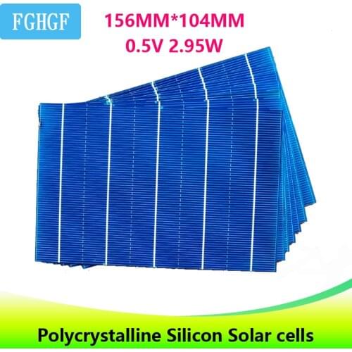 20/50pcs 5BB 156*104MM 2.55W paneles solares Polycrystalline Silicon güneş paneli Solar Cells For Solar Panel солнечные DIY use