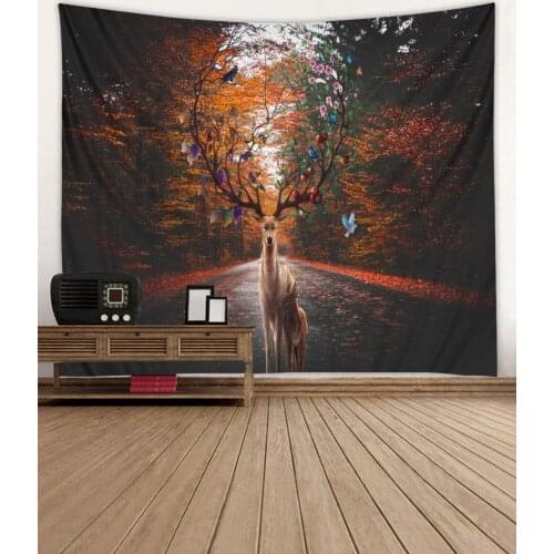 3D Tapestry Wall Hanging Bed Spread Beach Towel Table Cloth Yoga Mat Christmas Deer Decoration Muebles de la Sala large size
