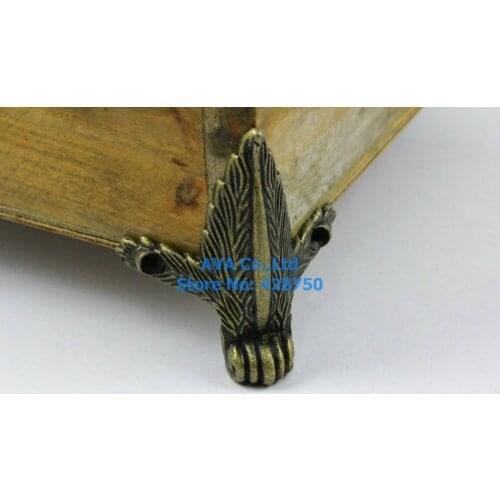 4 Pieces Antique Brass Jewelry Box Feet Animal Box Leg 49x43mm