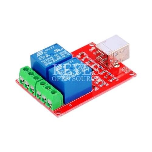 5V USB Relay 2 Channel Programmable Computer Control For Smart Home New S3