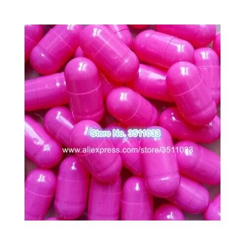 500PCS 1000pcs Rose Red Pyknic Design Empty Gelatin Capsule Shells, DIY Gelatin Powder Refillable Capsules Seperated Capsules