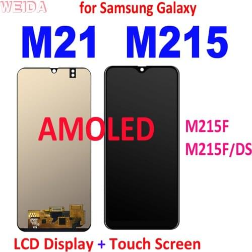 6.4" Super AMOLED LCD for Samsung Galaxy M21 M215 LCD Display Touch Screen Digitizer Assembly for Galaxy M21 LCD M215F M215F/DS