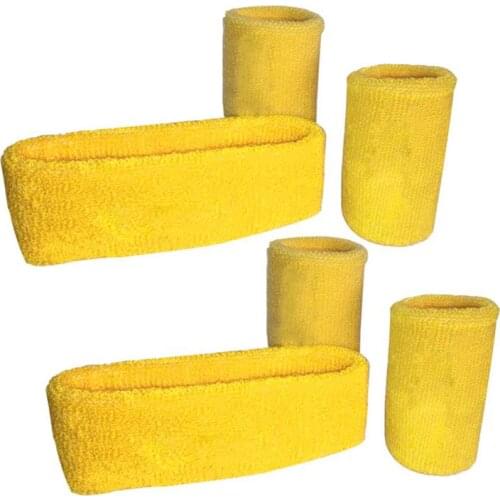 6pcs/set Headscarf Wristband Set Basketball Sweat Absorption Running Headband Sweat Headband For Running Head Band Sports Yoga