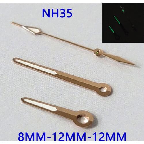 Watch accessories pointer P flower modified NH35/NH36 automatic movement green luminous white rose Phnom Penh 03