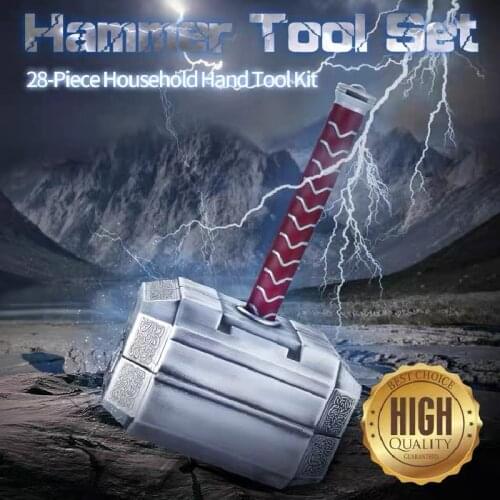 Car Comics Hammer Repair Toolbox Household Hand Tool Set THOR Hammer Multifunctional High Carbon Steel Disassembly Tool