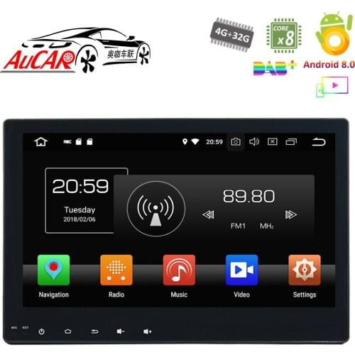 Android 8.0 4GB RAM 10" Car DVD Player for Toyota Hilux 2016 Car GPS Multimedia system HD Bluetooth GPS Radio WIFI 4G Stereo AUX