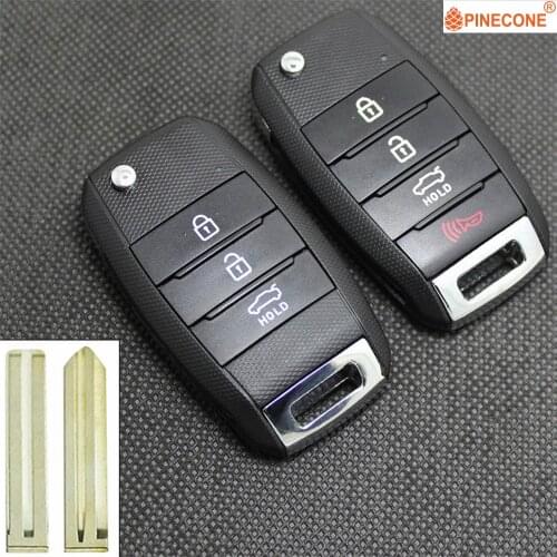 PINECONE for KIA Carens Cerato Forte RIO K2 K3 K5 2015 2016 Key Case TOY40/HYN14 Blade Replace Flip Folding Car Key Fob Shell