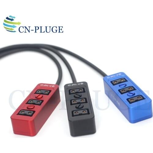 D-Tap Male to 3-Port P-Tap Female Camera power Supply Distributor DTAP three way splitter With 1/4'' screws, metal shell