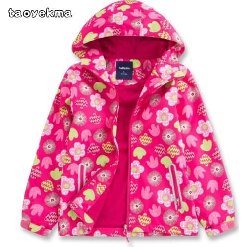 Children Windproof Jackets Double-deck Waterproof Jackets Polar Fleece Spring Autumn Kids Girls Sport Camping Hiking Jacket