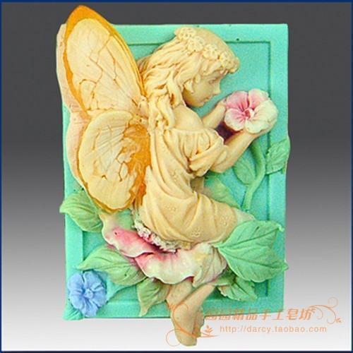 The Flower Child Lunlun angel Silicone Soap mold Handmade silicone 3d mould DIY Craft molds S122