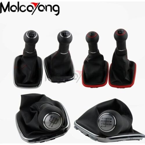 For Volkswagen VW Golf 4 IV MK4 GTI R32 Bora Jetta 5 Speed 6 Speed Black Frame Gear Shift Knob Lever Gaiter Boot 1999-2004