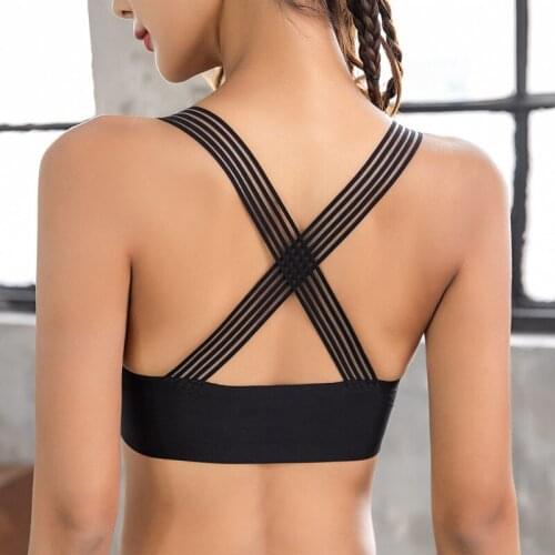 Women Seamless Underwear Beauty Back Push Up Bra Cross Strap Back Women Bra Wireless Fitness Bralette Tops Padded Bras Lingerie
