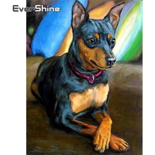 EverShine Diamond Painting Full Square Dog Diamond Embroidery Animals Sale Rhinestones Art Cross Stitch Hobby Gift Home Decor