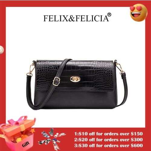 FELIX&FELICIA Factory Brand Fashion Women Shoulder Bag Designer High Quality Pu Leather Crossbody Messenger Ladies Purse Bags