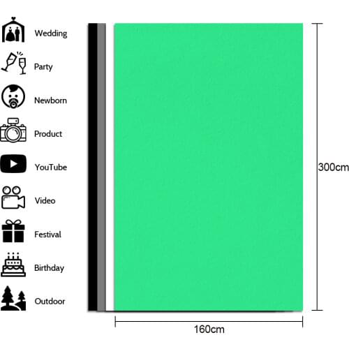 1.6*3m Photography Background Studio Green Screen Chroma key Background Non-Woven Fabric Backdrop Cloth 4 Color for Video Photo