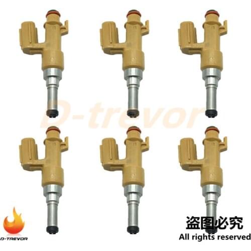 6pcs 23250-0S020 Fuel Injectors nozzle for Toyota Land Cruiser Sequoia Tundra Lexus LX570 4.6L 5.7L 23209-09151 23209-39165
