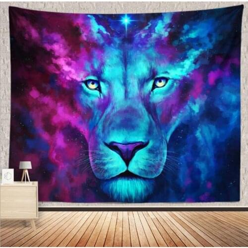 The Lion King Wolf Tapestry Wall Hanging Cloth Customized Ghost Background Room Decoration Art Painting