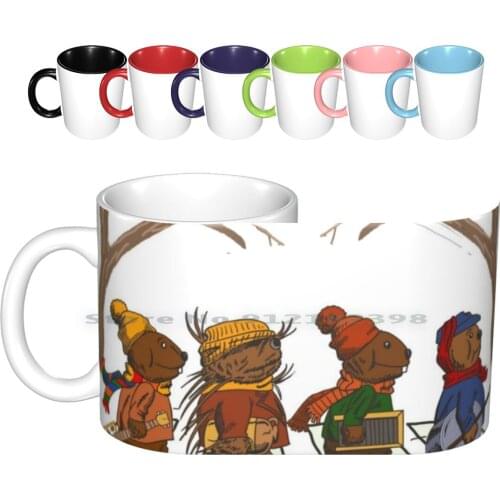 Jug-Band Road Ceramic Mugs Coffee Cups Milk Tea Mug Emmet Otters Jug Band Christmas Emett Otter Jugband Christmas Creative