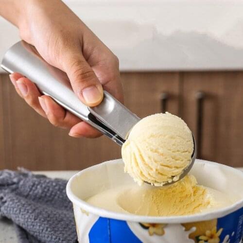 Ice Cream Scoops Stacks Stainless Steel Ice Cream Digger Fruit Non-stick Ice Cream Spoon Kitchen Tools For Home Cake
