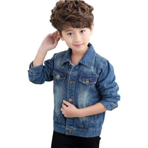 Fashion Childrens Denim Jackets 2018 Casual Boys Jeans Outerwear Kids Tops Coats Autumn Big Boys Jacket BC331