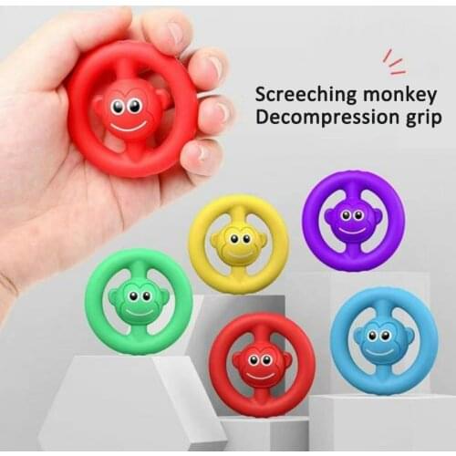 Squishy Toy Screaming Decompression Grip Silicone Acoustic Grip Play Exercise Finger Strength Multiple Functions Childrens Toys